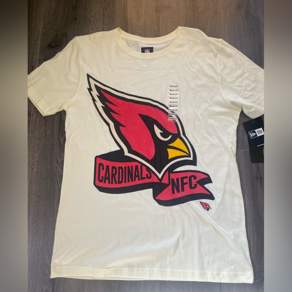 Arizona Cardinals New Era Team Apparel Football tan T-shirt NWT Athletic Tee